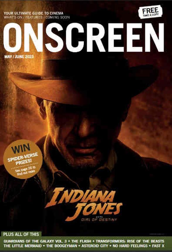 ONSCREEN magazine side cover  May/June 2023
