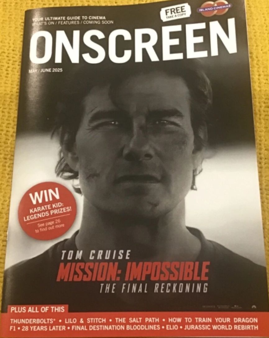 ONSCREEN magazine side cover  May/June 2025