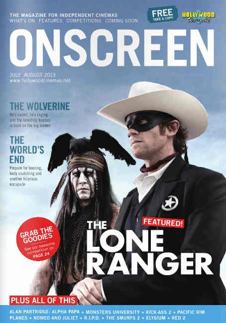 ONSCREEN magazine side cover July/August 2013