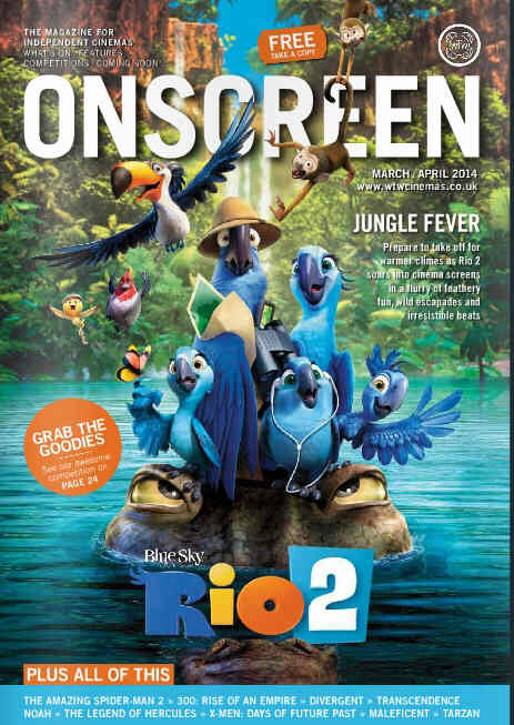 ONSCREEN magazine side cover March/April 2014
