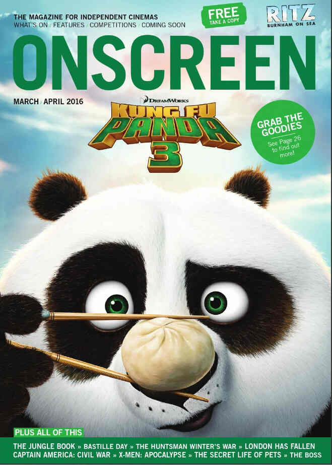 ONSCREEN magazine side cover March/April 2016