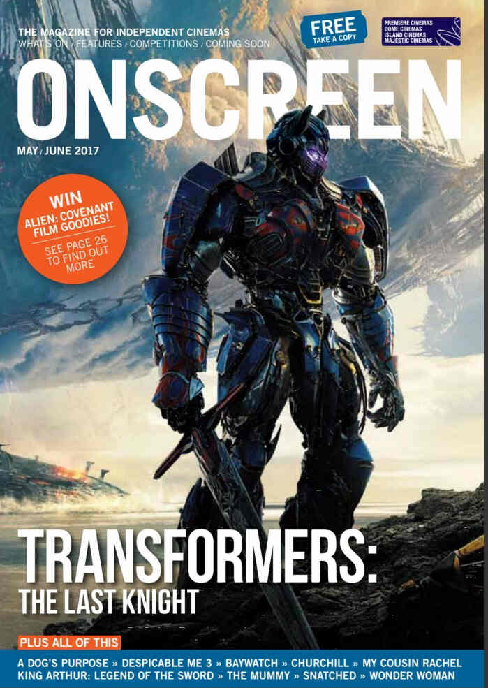 ONSCREEN magazine side cover May/June 2017