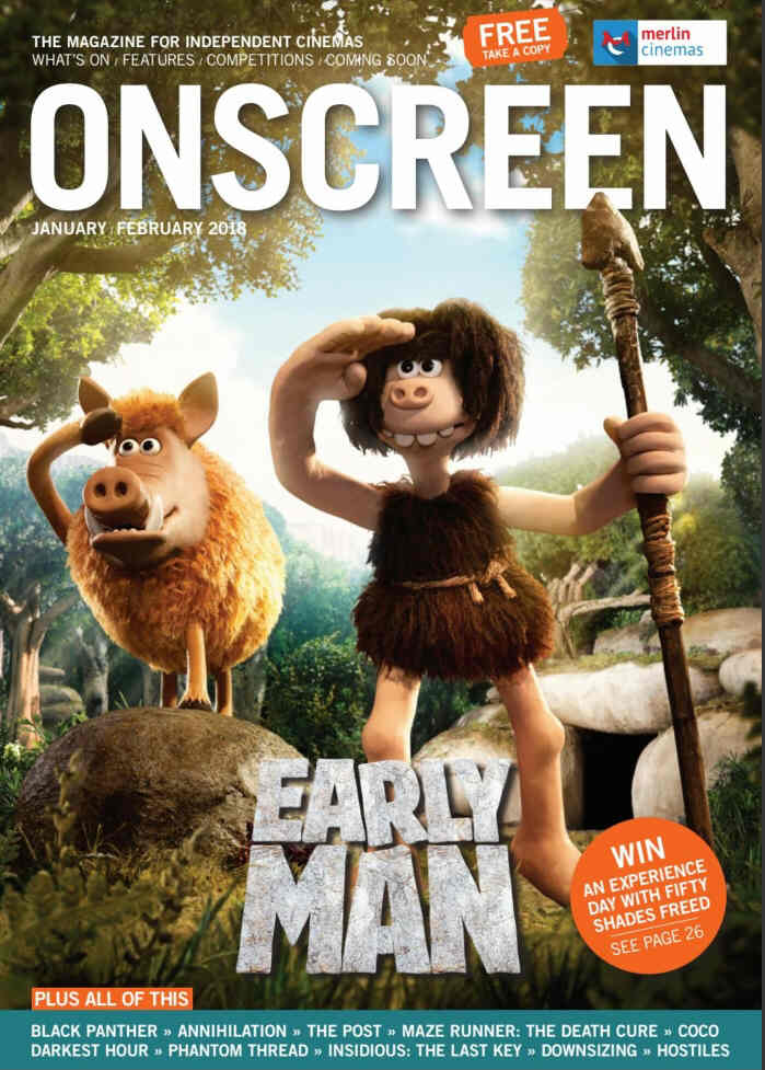 ONSCREEN magazine side cover  January/February 2018