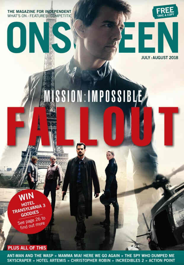 ONSCREEN magazine side cover  July/August 2018