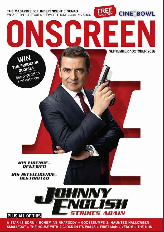 ONSCREEN magazine side cover  September/October 2018