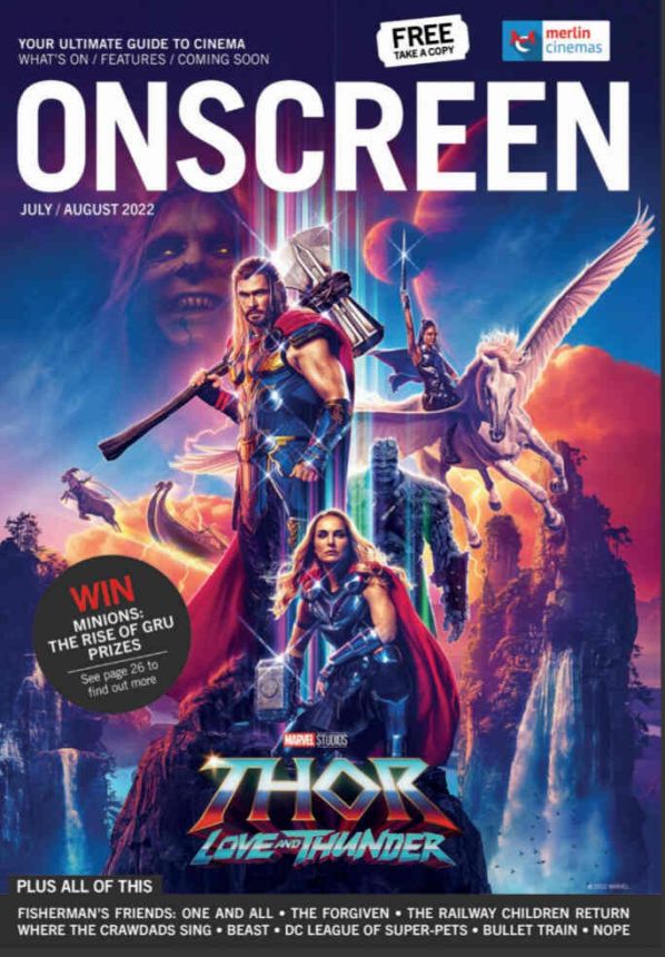ONSCREEN magazine side cover  July/August 2022