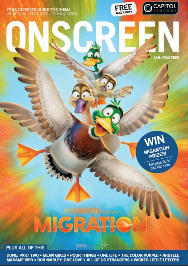 ONSCREEN magazine side cover  January/February 2024