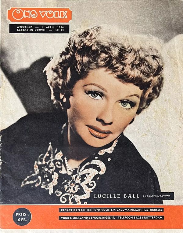 ONS VOLK magazine side cover 1 April 1954