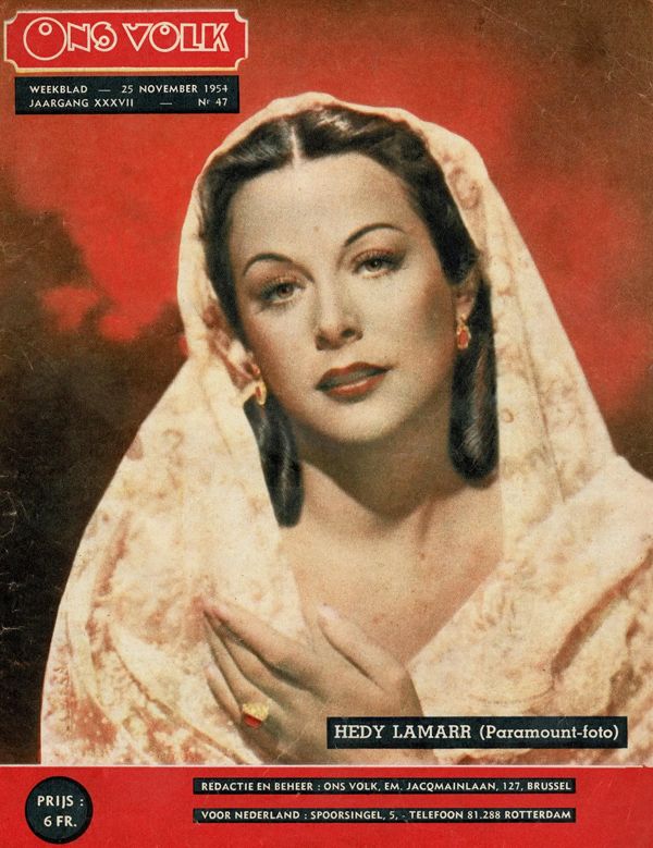 ONS VOLK magazine side cover 25 November 1954