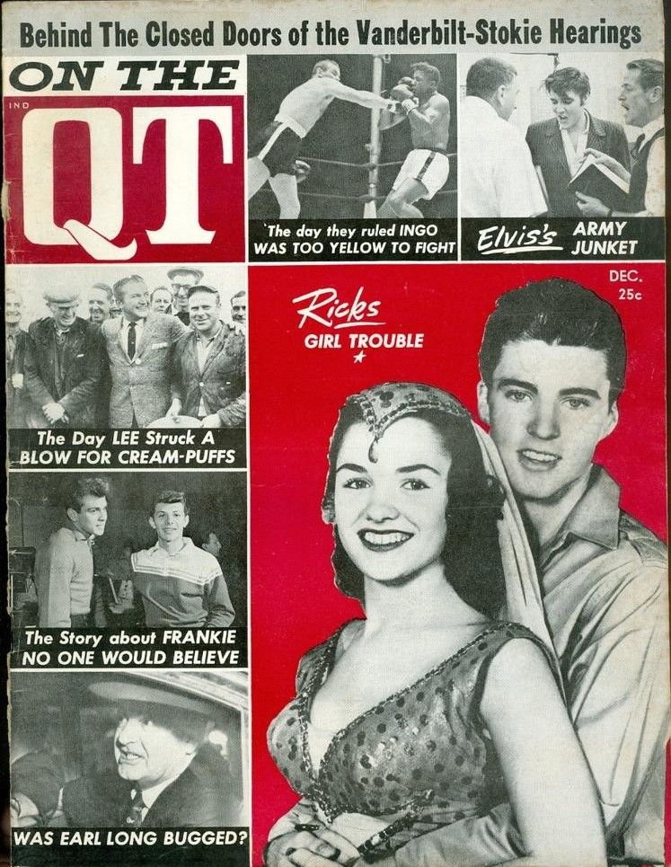 ON THE QT magazine side cover  December 1959