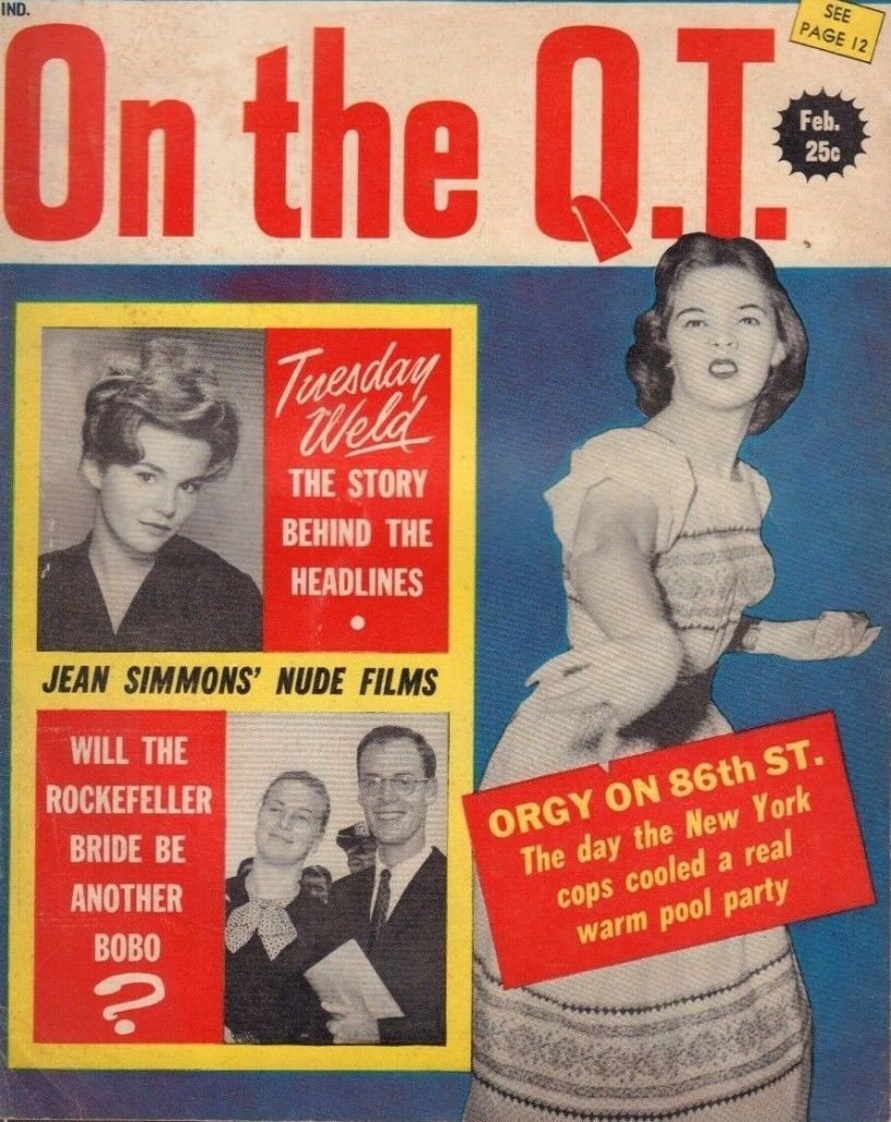 ON THE QT magazine side cover  Vol 3 No  5  February 1960