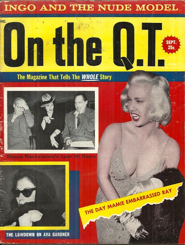 ON THE QT magazine side cover  September 1960