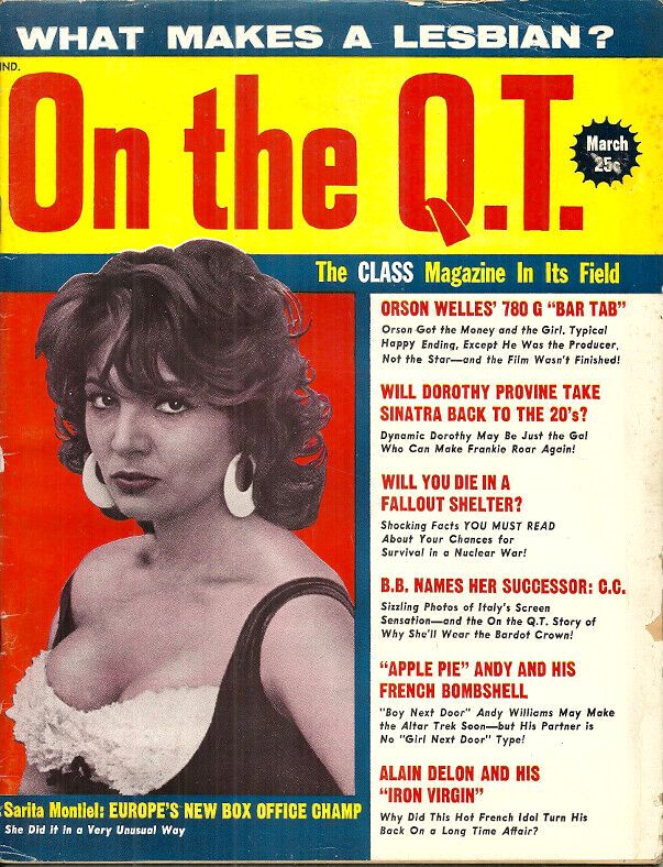 ON THE QT magazine side cover  March 1962