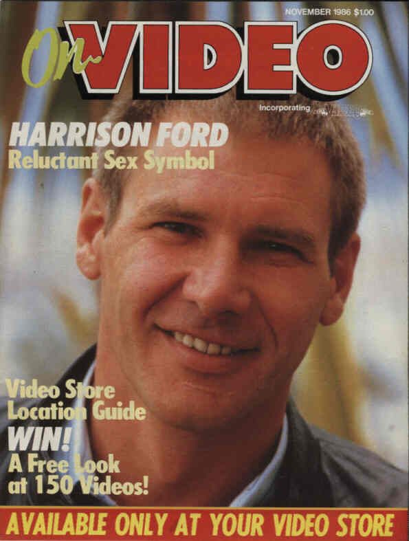ON VIDEO magazine side cover November 1986