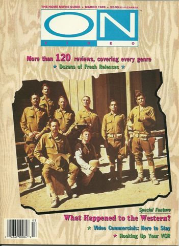 ON VIDEO magazine side cover March 1986