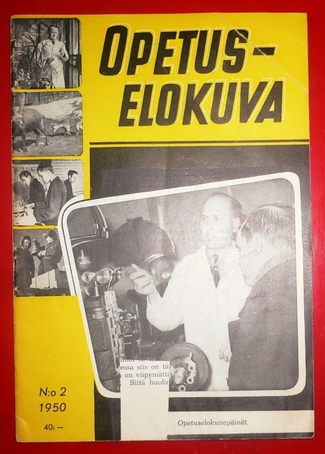 OPETUS-ELOKUVA magazine side cover Issue 2   1950
