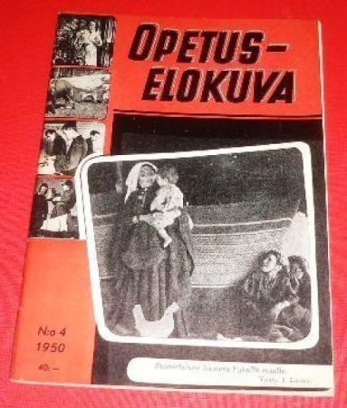 OPETUS-ELOKUVA magazine side cover Issue 4   1950