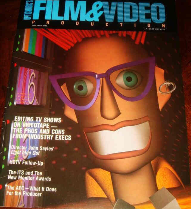 OPTICMUSIC FILM AND VIDEO magazine side cover  January 1988