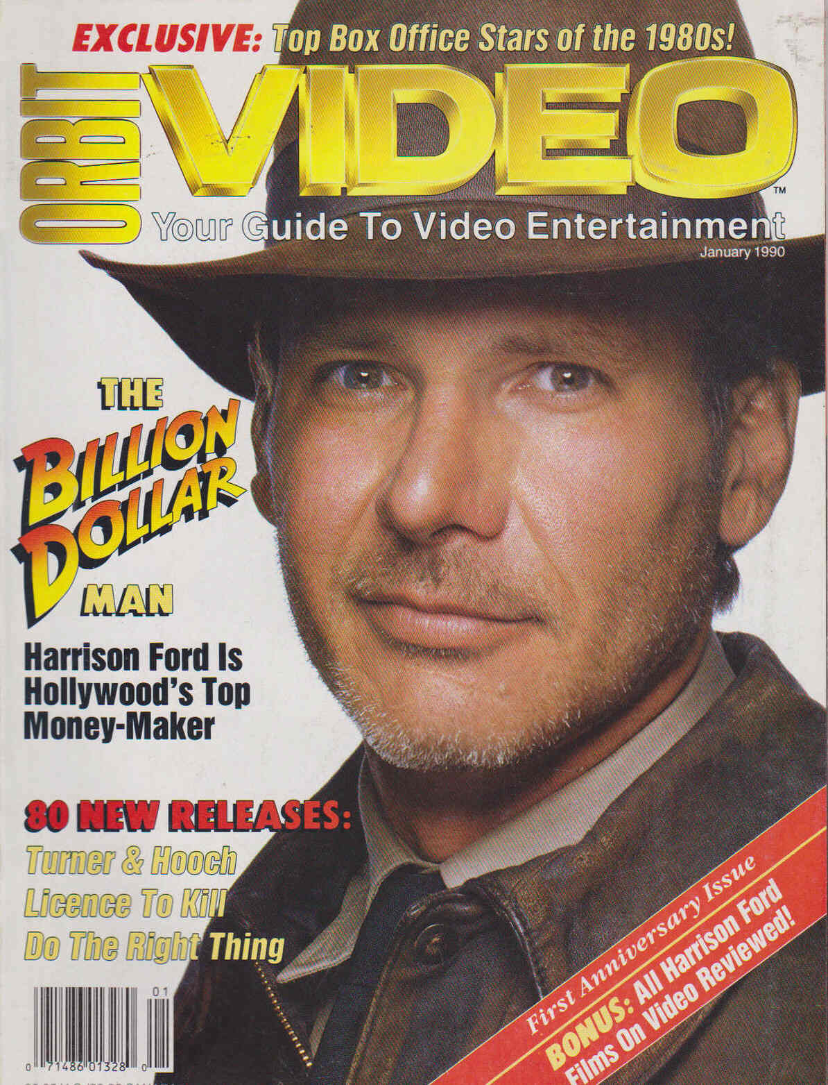 ORBIT VIDEO magazine side cover January 1990