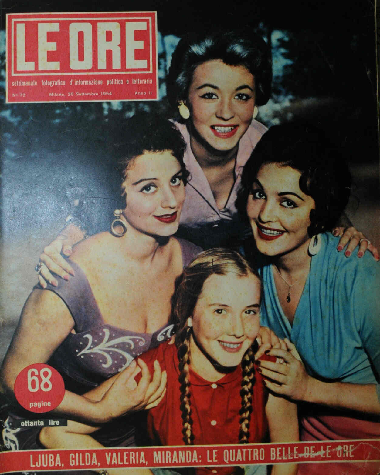 ORE | LE magazine side cover Issue 72 25 September 1954