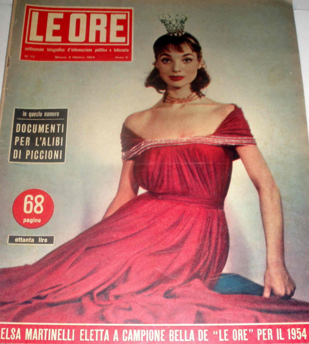 ORE | LE magazine side cover Issue 73 2 October 1954