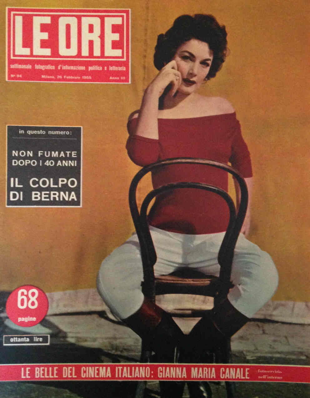 ORE | LE magazine side cover Issue 94 26 February 1955