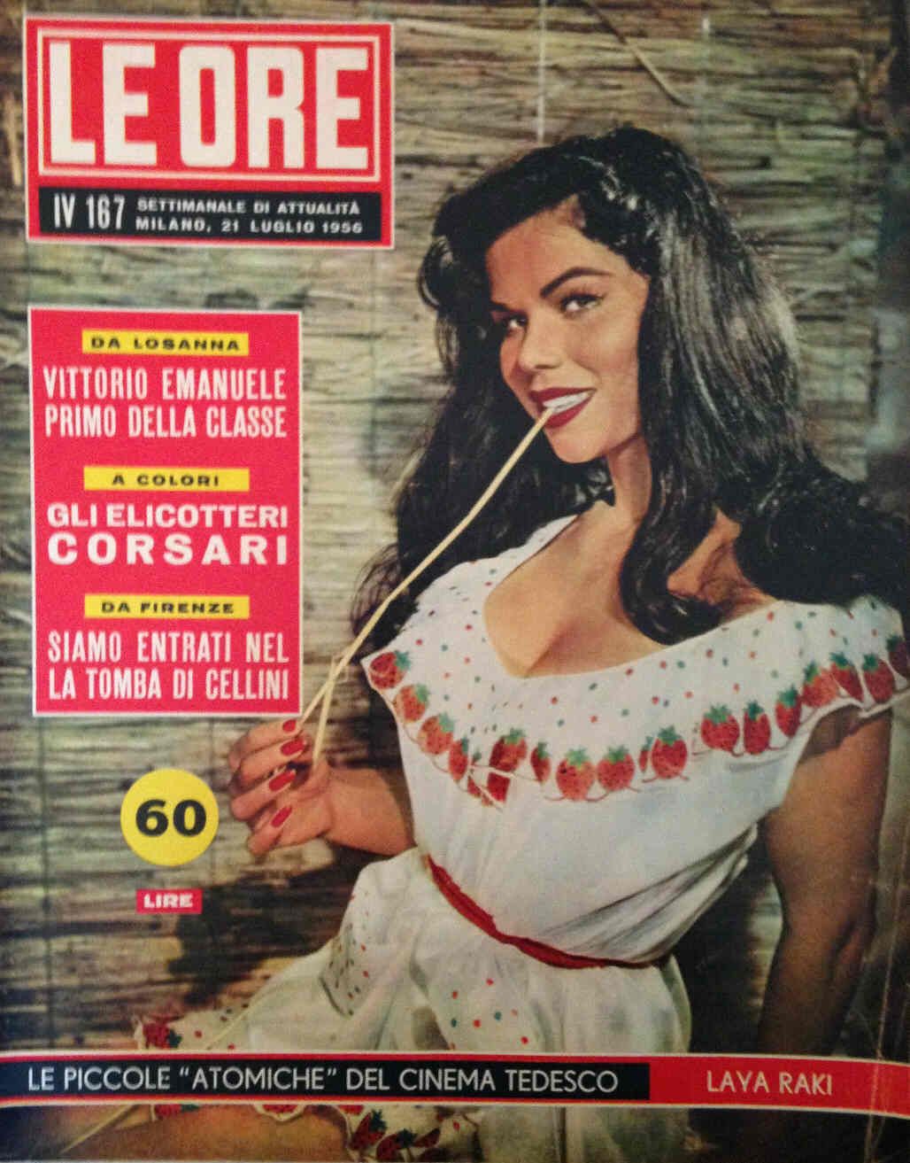 ORE | LE magazine side cover Issue 167 21 July 1956