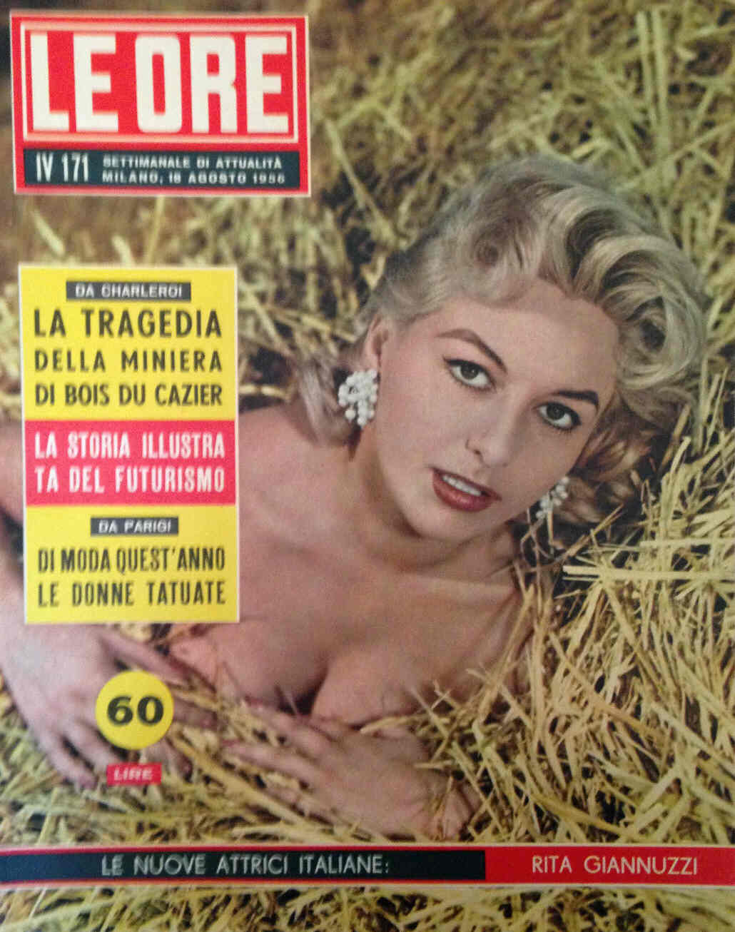 ORE | LE magazine side cover Issue 171 18 August 1956