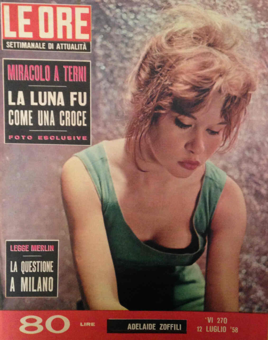 ORE | LE magazine side cover Issue 270 12 July 1958