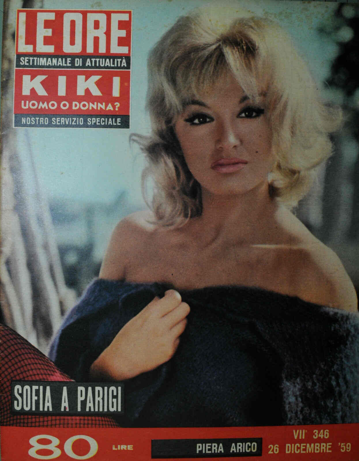 ORE | LE magazine side cover Issue 346 26 December 1959