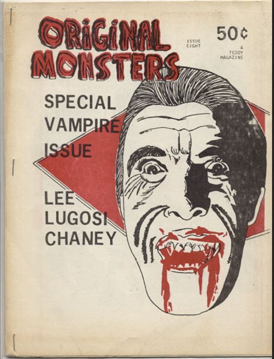 ORIGINAL MONSTERS magazine side cover Issue 8 October 1972