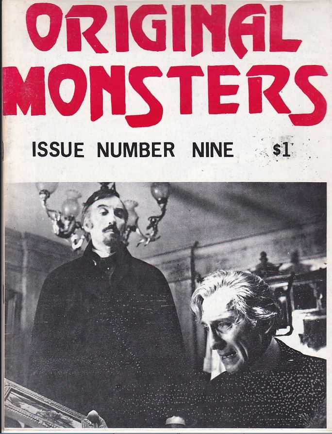 ORIGINAL MONSTERS magazine side cover Issue 9  1972