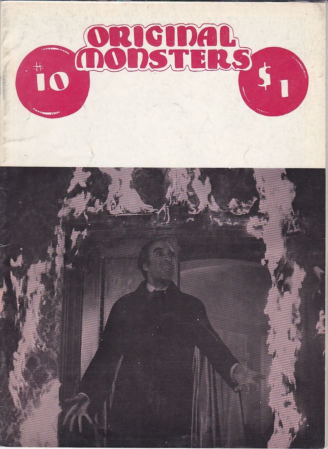 ORIGINAL MONSTERS magazine side cover Issue 10  1974