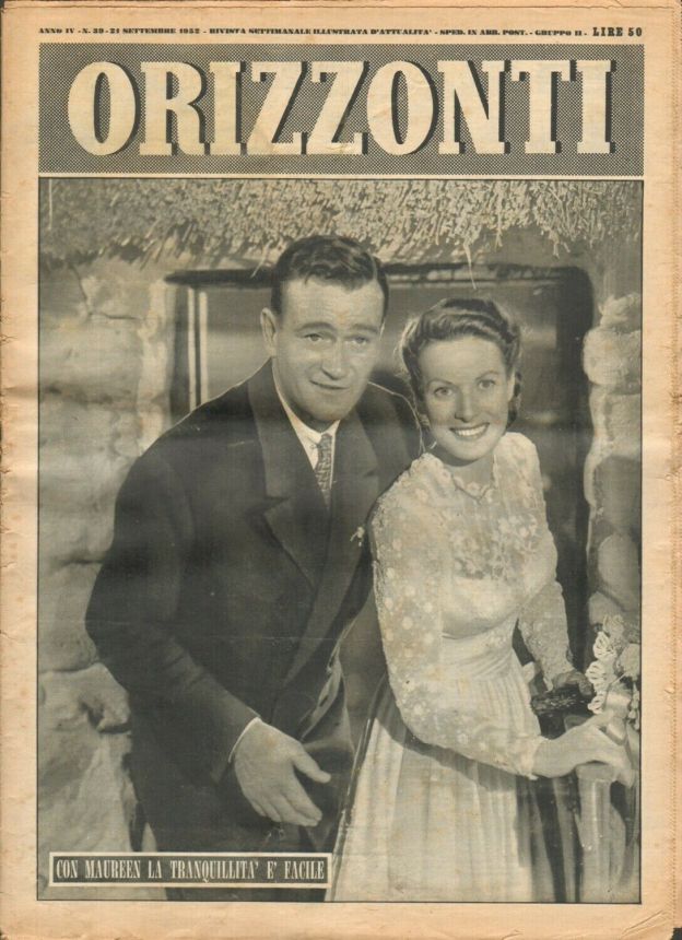 ORIZZONTI magazine side cover Issue 39 21 September 1952