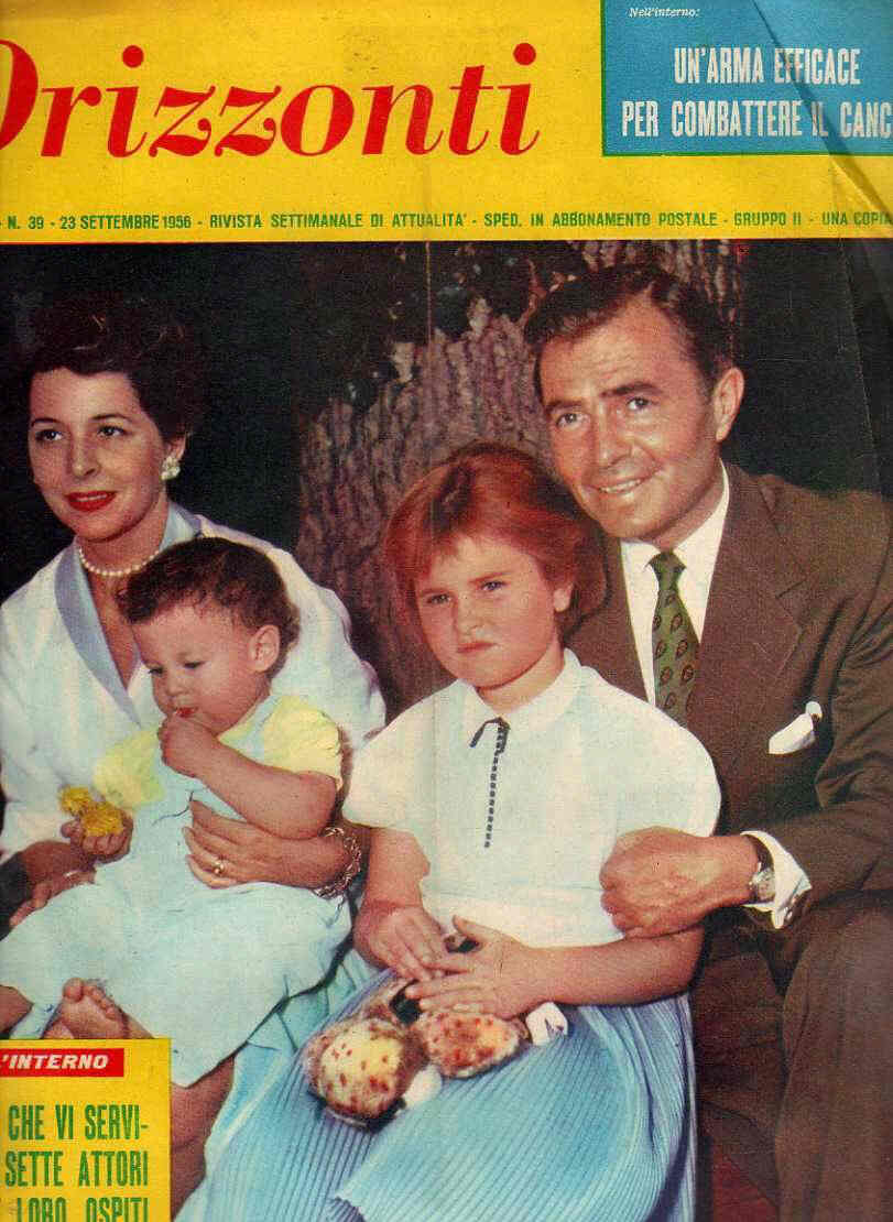 ORIZZONTI magazine side cover Issue 39 23 September 1956