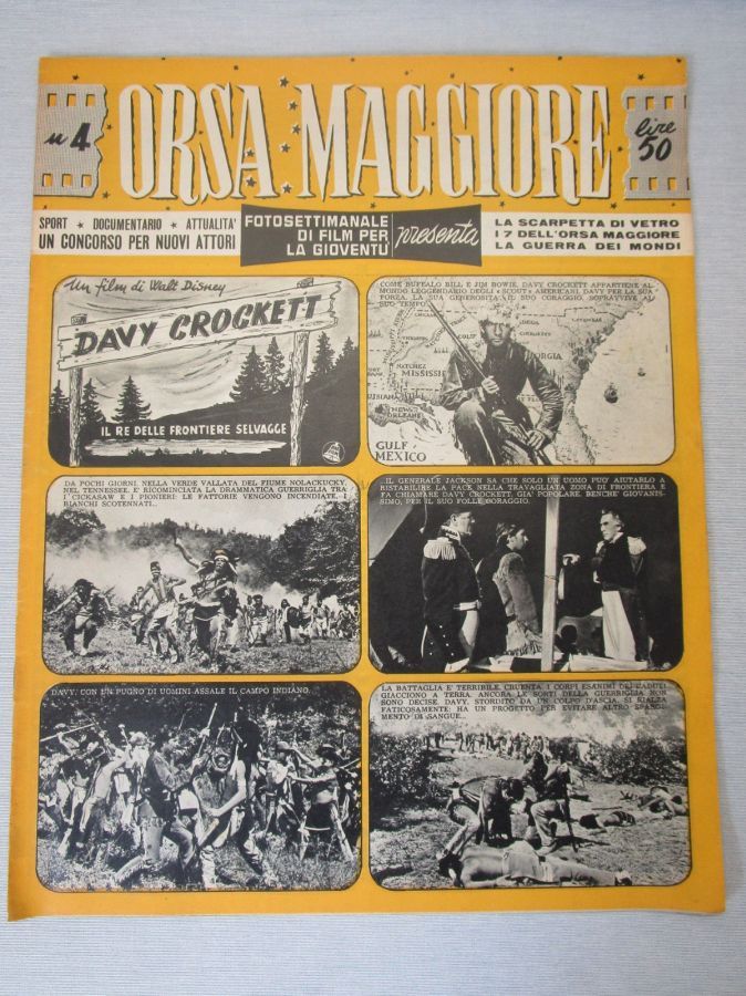 ORSA MAGGIORE magazine side cover Issue 4   1956