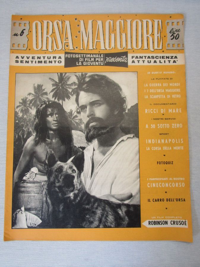 ORSA MAGGIORE magazine side cover Issue 6   1956