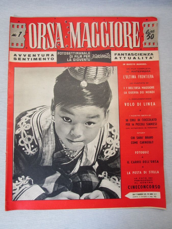ORSA MAGGIORE magazine side cover Issue 7   1956