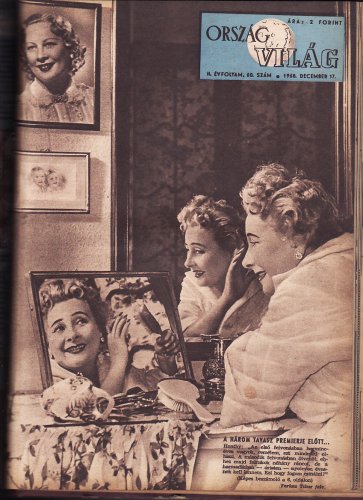 ORSZAG VILAG magazine side cover 17 December 1958