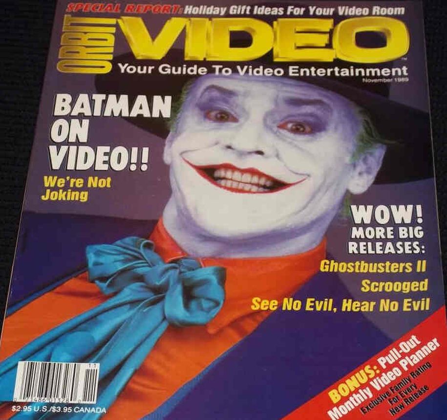 ORBIT VIDEO magazine side cover  November 1989