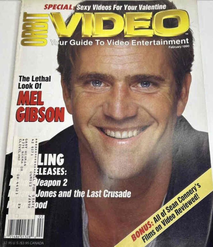 ORBIT VIDEO magazine side cover  February 1990