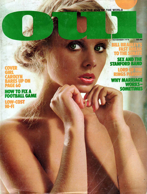 OUI magazine side cover  November 1978