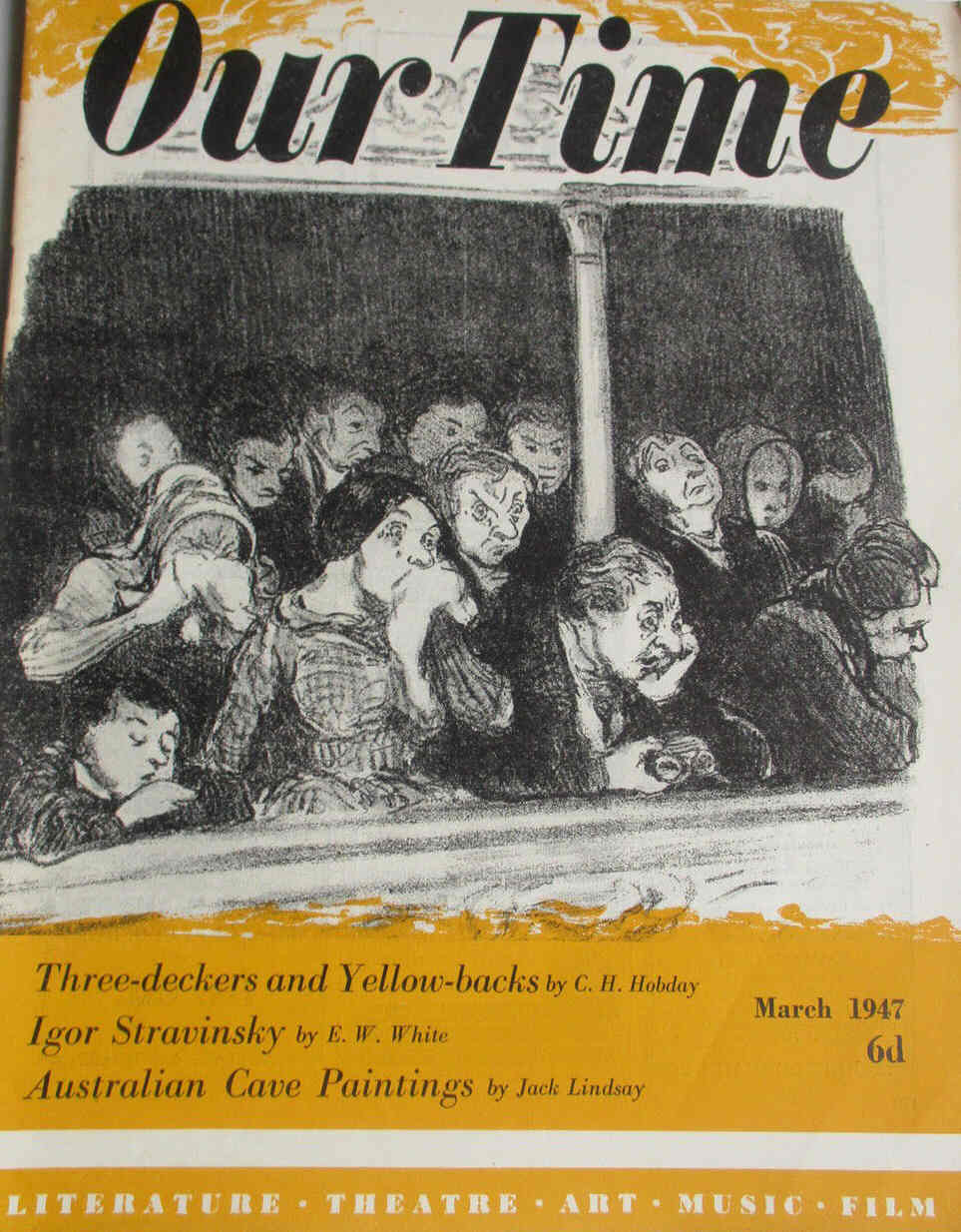 OUR TIME magazine side cover March 1947