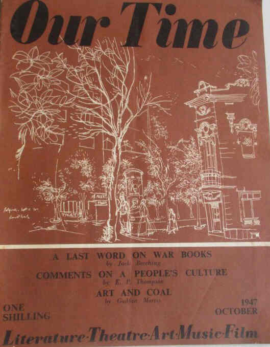 OUR TIME magazine side cover  October 1947