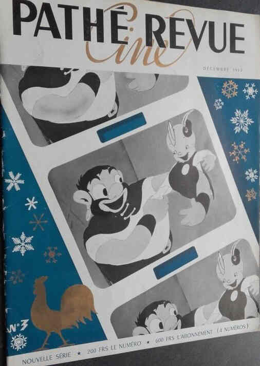PATHE CINE REVUE magazine side cover Issue 3  December 1952