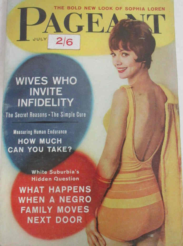 PAGEANT (UK) magazine side cover  July 1962