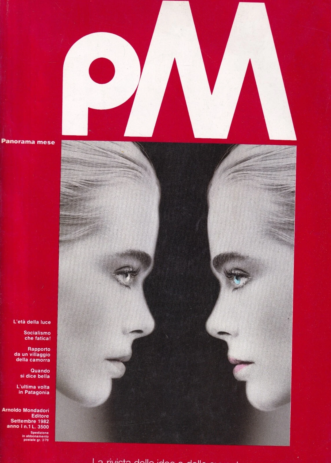 PANORAMA MESE magazine side cover Issue 1  September 1982