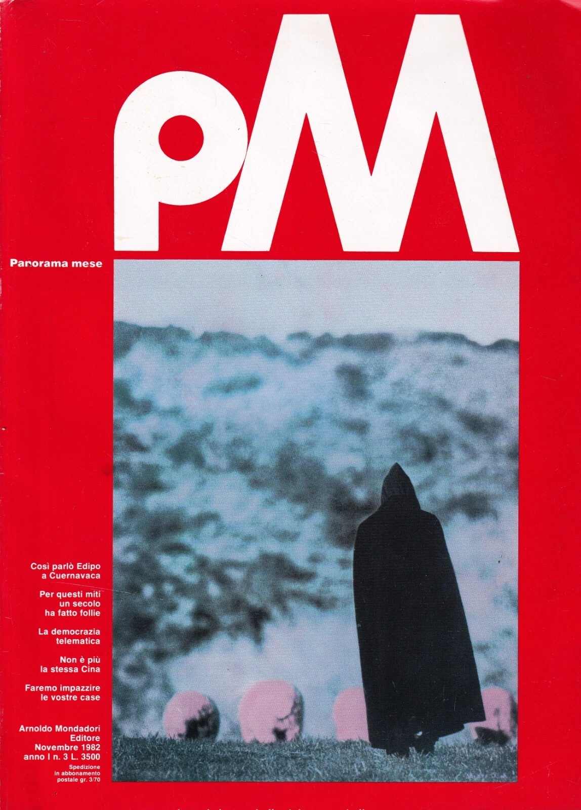 PANORAMA MESE magazine side cover Issue 3  November 1982