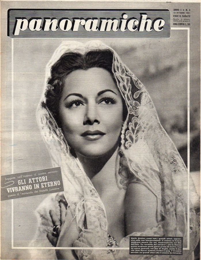 PANORAMICHE magazine side cover Issue 8 13 October 1951