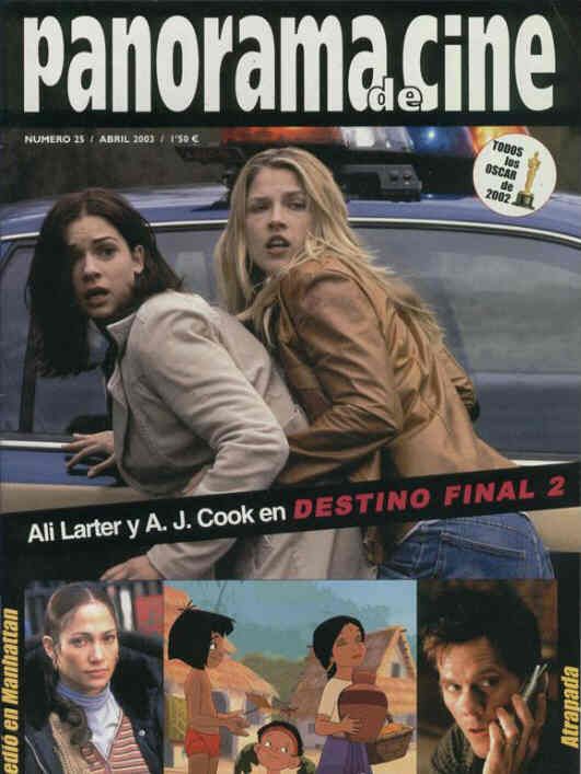 PANORAMA DE CINE magazine side cover Issue 25 April 2003